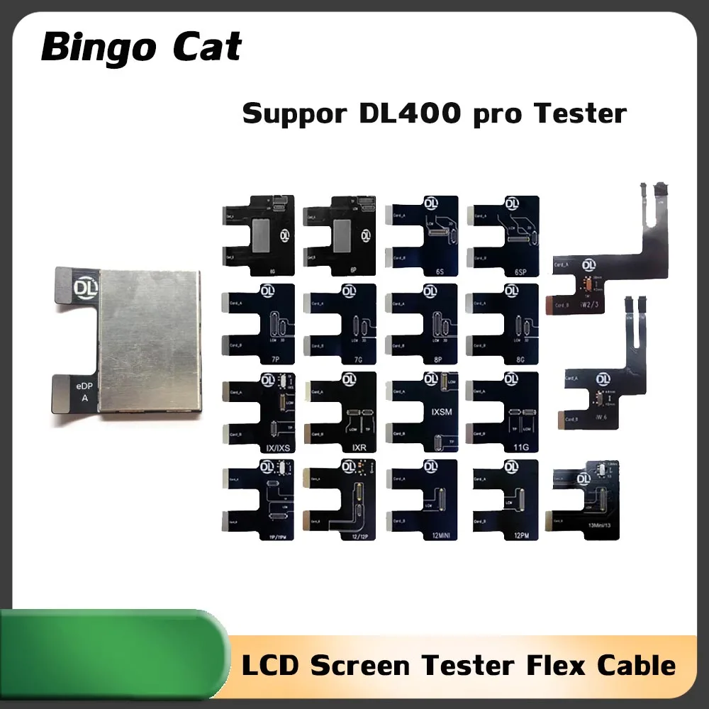 DL400 Pro New 15 15Plus 15Pro 15ProMax LCD Test Flex Cable for IP HW XM Samsung VIVO OPPO Tecno iWatch for iPad Display Testing