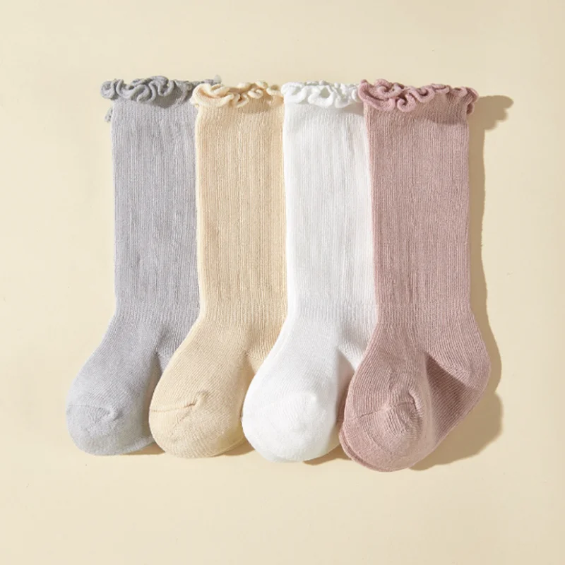 

2Pair/lot new spring and autumn long tube children's baby socks