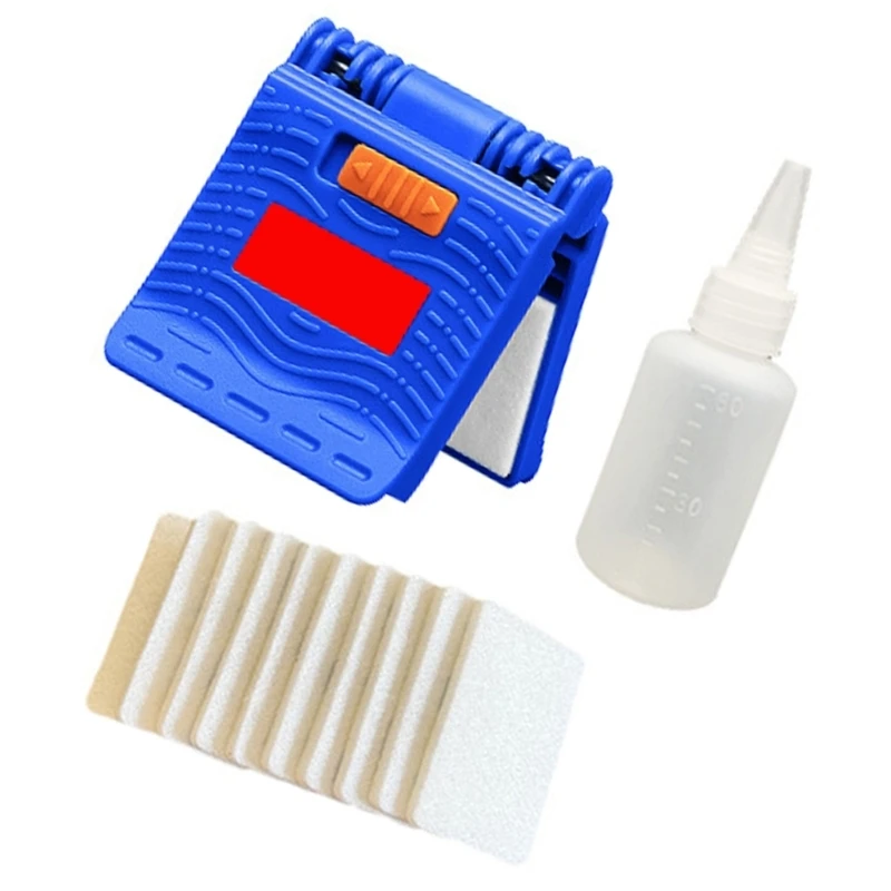Y51A Fiber Optics Cleaning Clip With Alcohols Bottle And 10 Replacement Wipes For Networkings Maintenance