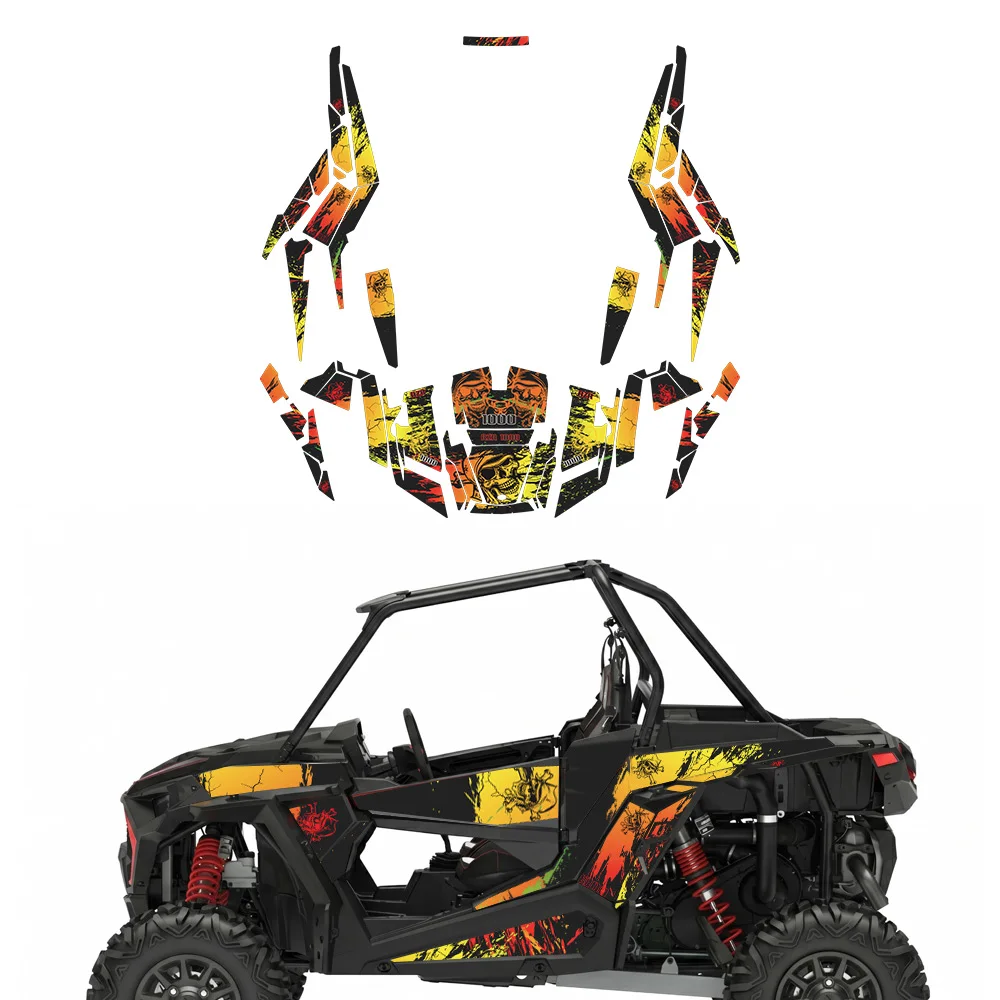 Custom Decals UTV Stickers Complete Wrap Kit Fit For UTV POLARIS RZR 1000 TURBO 2014 2015 2016 2017 2018 2019