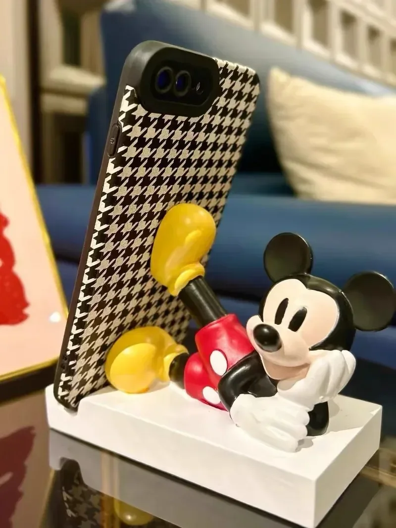 Disney Mickey Mobile Phone Holder Resin Desktop Fixed Holder Home Supplies Kitchen Accessories Decorations Birthday Gifts