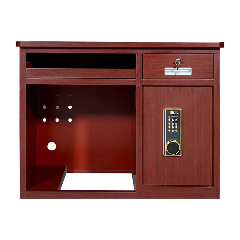 All-steel safe table safe computer integrated table coin drawer desk electronic password
