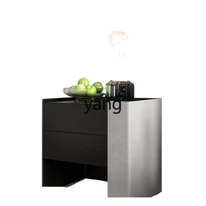 

YJQ smart bedside table modern simple bedroom bedside small solid wood locker multi-function