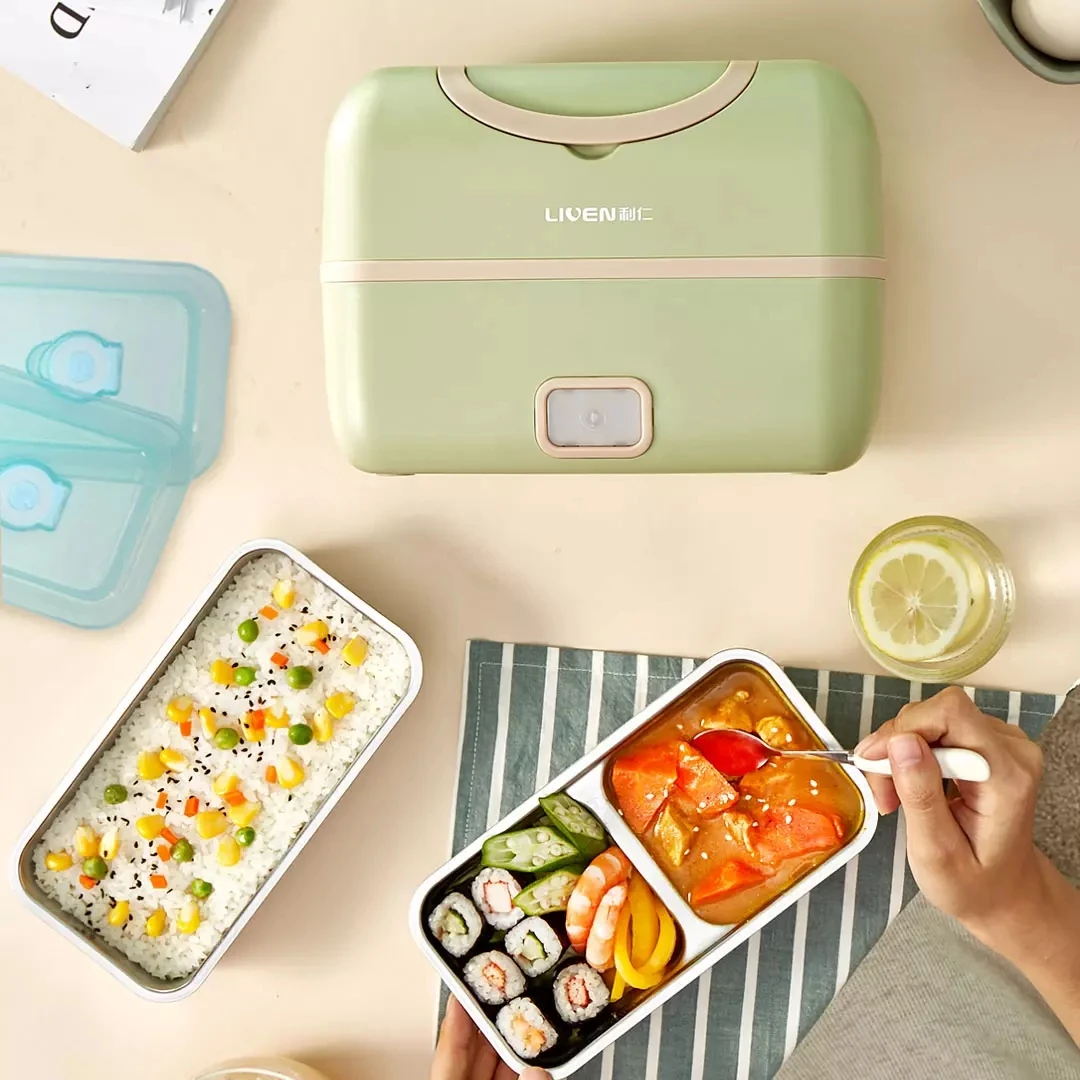 Youpin Liren Tragbare Kochen Elektro Lunch-Box Multifunktionale Plug-in Elektrische Heizung Kochen Große Kapazität Doppel Schicht