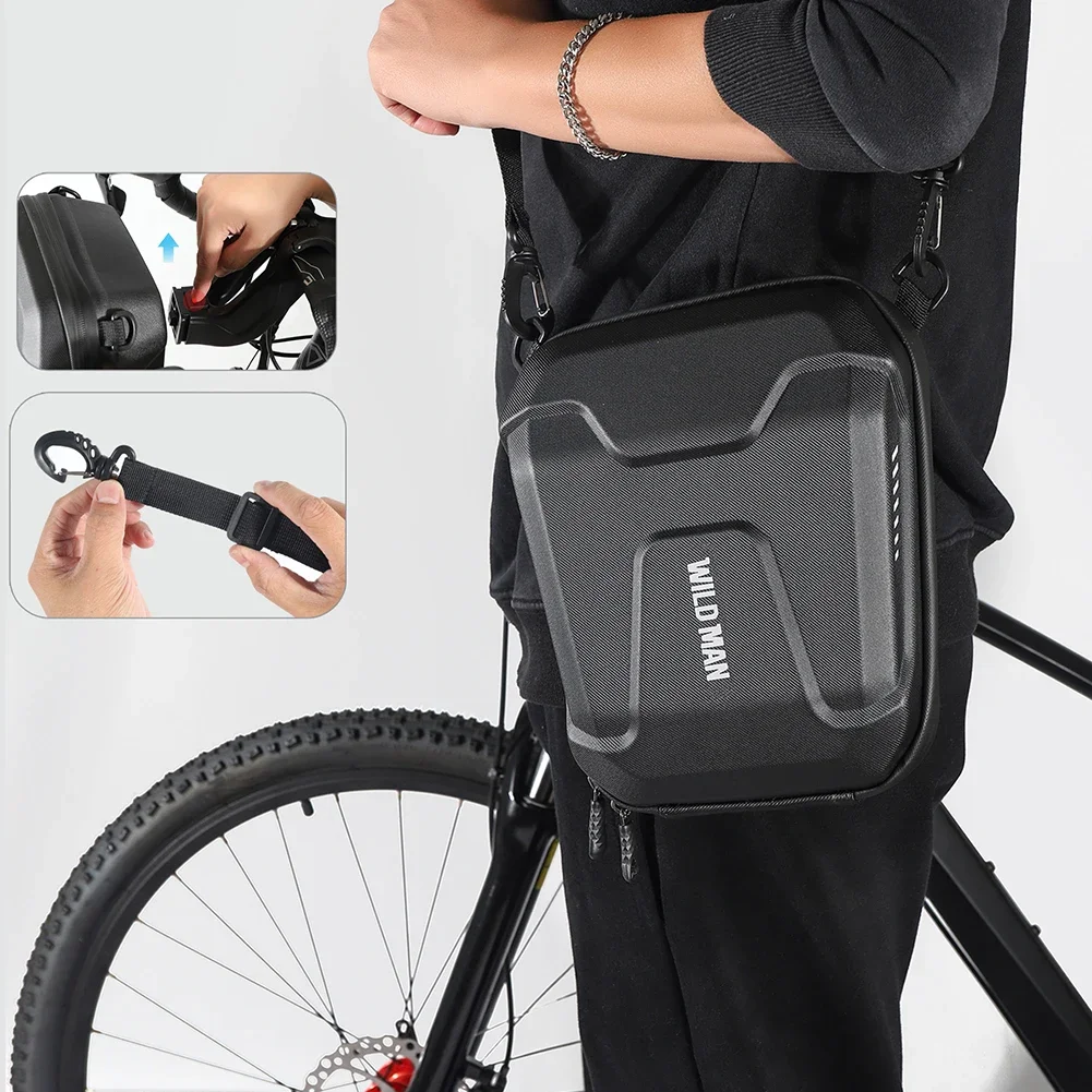 Bicycle Handlebar Head Bags Mountain MTB Road Bike Hard Shell Phone Case Electric Scooter Pouch Cycling Riding Equipment Parts