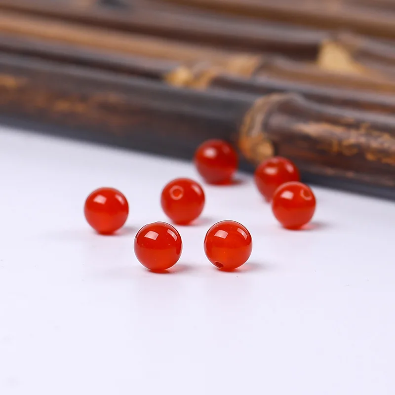 Onyx loose beads chalcedony jade round beads work in progress DIY weaving necklace accessories