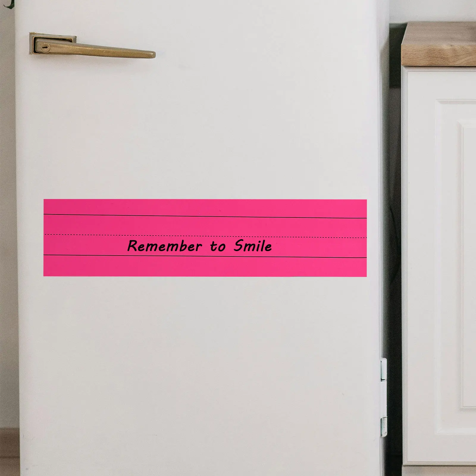 

4Pcs Magnetic Sentence Strips Large Reusable Dry Erase Strips for Teachers Classroom Whiteboard Message Stickers Fridge