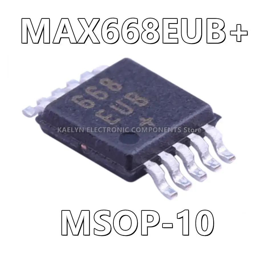 10Pcs/lot MAX668EUB+ MAX668 Boost, Flyback, SEPIC Regulator Positive, Isolation Capable Output Step-Up/Step-Down DC-DC  MSOP-10