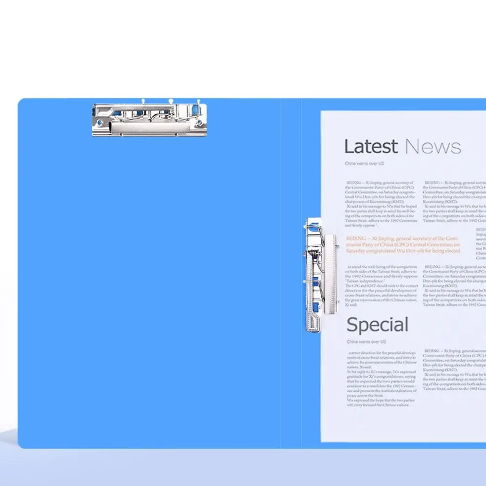 High Quality PP A4 File Folder Single Clip/Double Clips Thickened Document Bag Color File Bag Student Gift