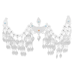 Sparkling silver plated, silver leaf tassel women's hair accessories, Bohemian bride hair accessories, banquet, fashion