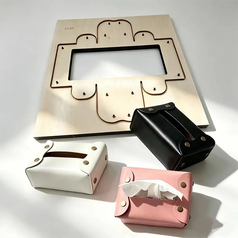 C139 Tissue Box Leather Cutting Die Mold Handmade Leather Goods DIY Tool Car Home Use Drawer Mold for Paper Towel Box