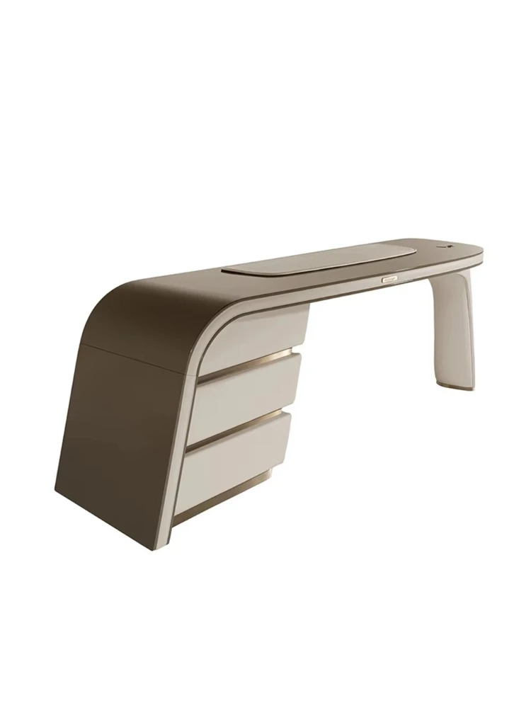 مكتب مكتب بسيط، مكتب كمبيوتر للتعلم ما بعد الحداثة، طراز خشبي صلب خفيف وفاخر