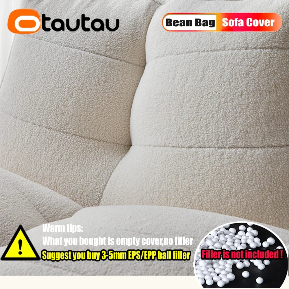 Image 6: OTAUTAU-Juste de pouf sans remplissage, siège de sol, pouf, canapé-lit, tabouret, SFSULTAU