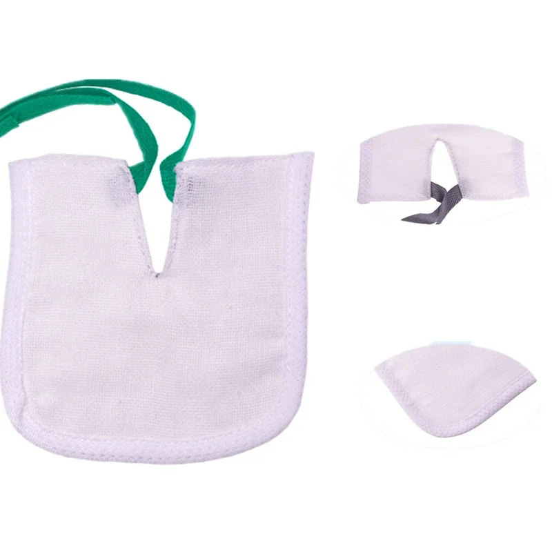 Tracheostomy Specialized Gauze V-shaped Opening Medical Tracheal Cuff With Cord Nursing Pad Dust Cover
