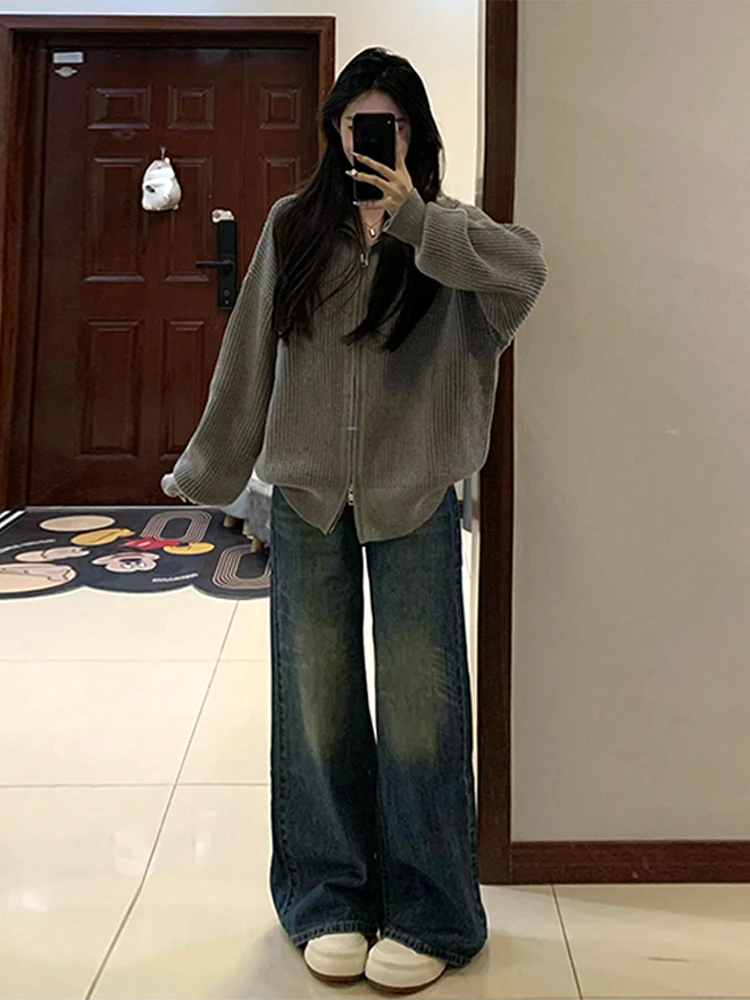 

Свитера Джемперы Кардиганы женские для женщин Кашемировые элегантные синели с зубчатыми лацканами Свободные корейский стиль Сладкие милые женские девчачьи