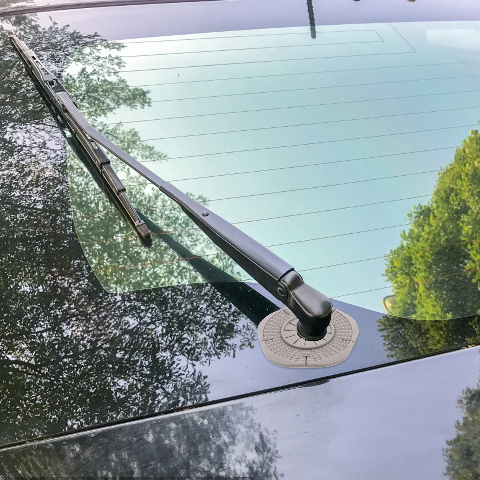 

Universal Car Wiper Hole Cover Silicone Protective Pad Durable Weather Resistant Easy Install Grey Wiper Accessories Arm Hole