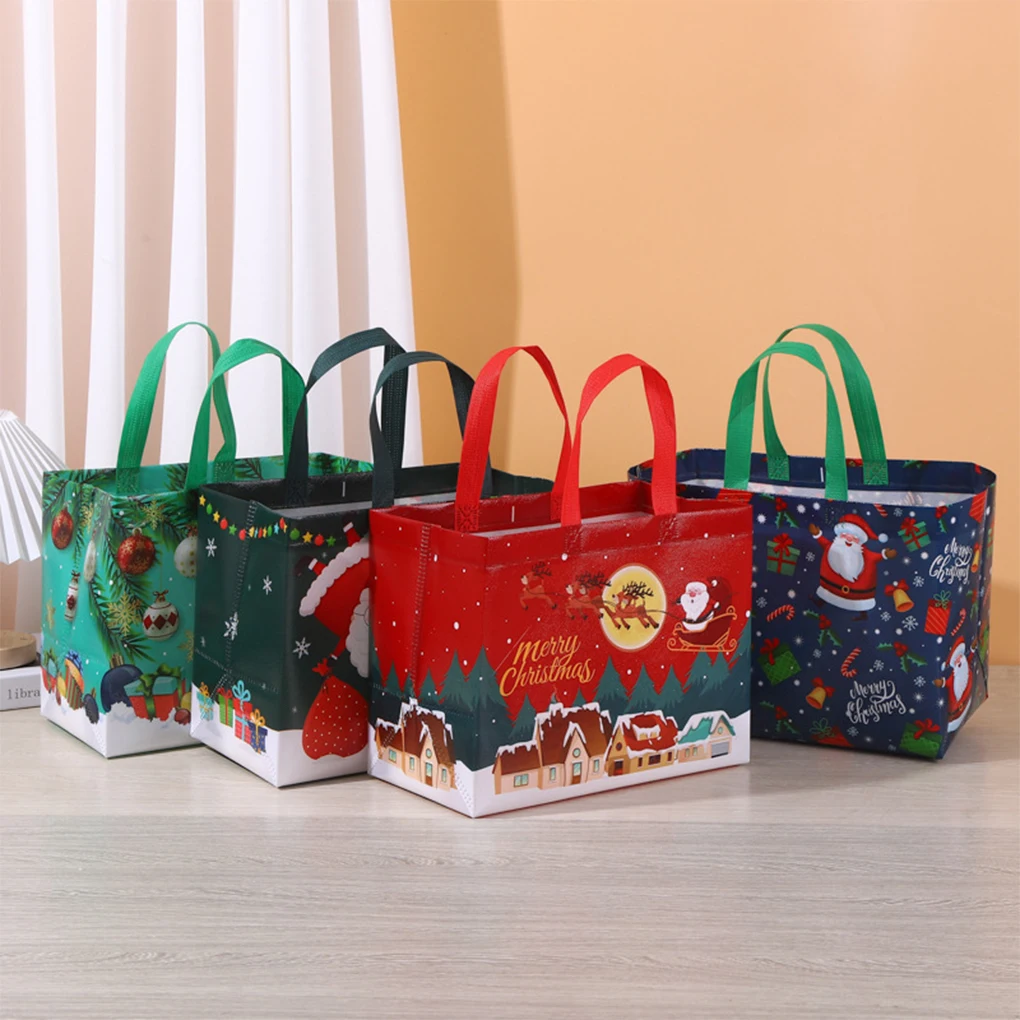 

Christmas Tote Bags With Handles For Easy Carrying Sturdy Christmas Non Woven Gift BagsThis Gift