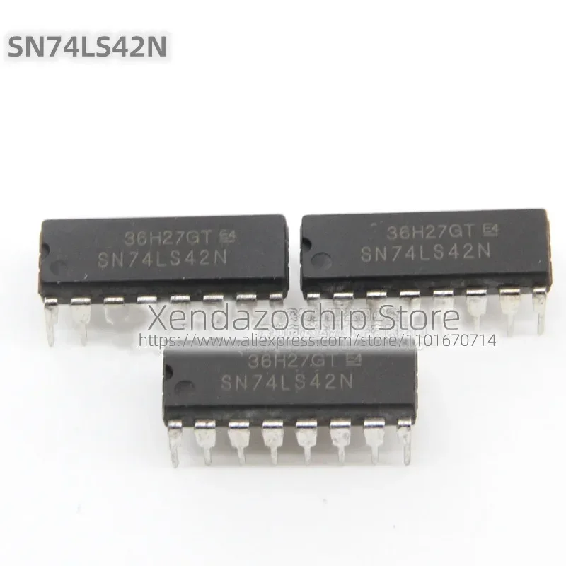 10pcs/lot SN74LS42N SN74LS42 DIP-16 package A decimal decoder Logic chip