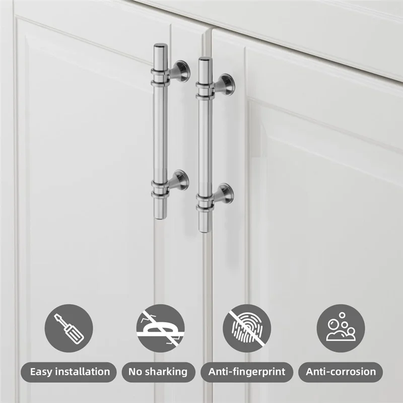 -A14E Maçaneta nórdica para porta de guarda-roupa, maçaneta europeia de aço inoxidável, maçaneta de aço inoxidável para gaveta de armário