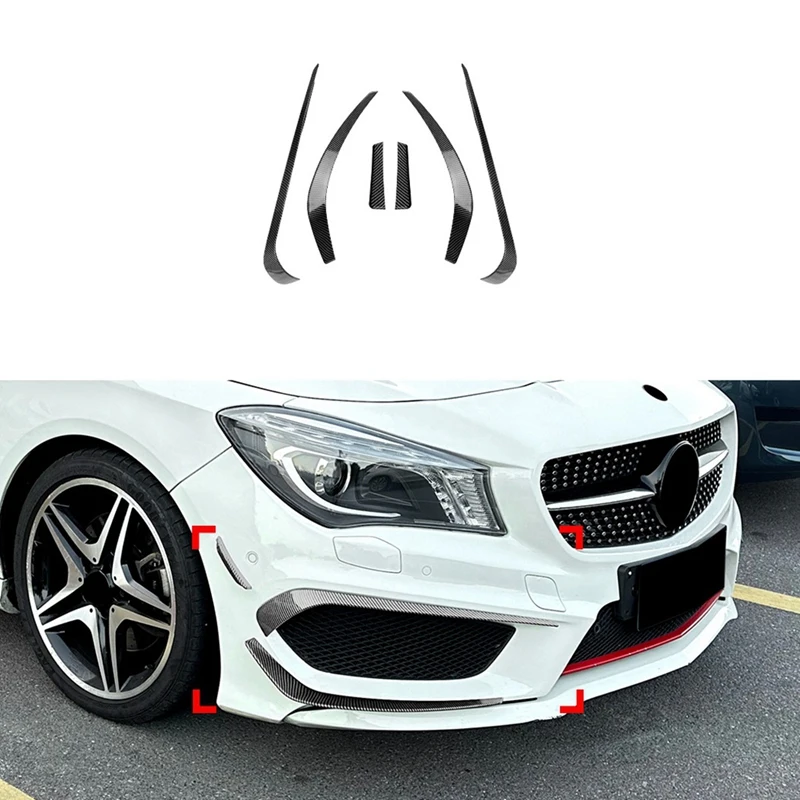 For Mercedes Benz CLA Class C117 AMG Line 2013-2015 Front Bumper Lip Splitter Spoiler Diffuser Cover Trim