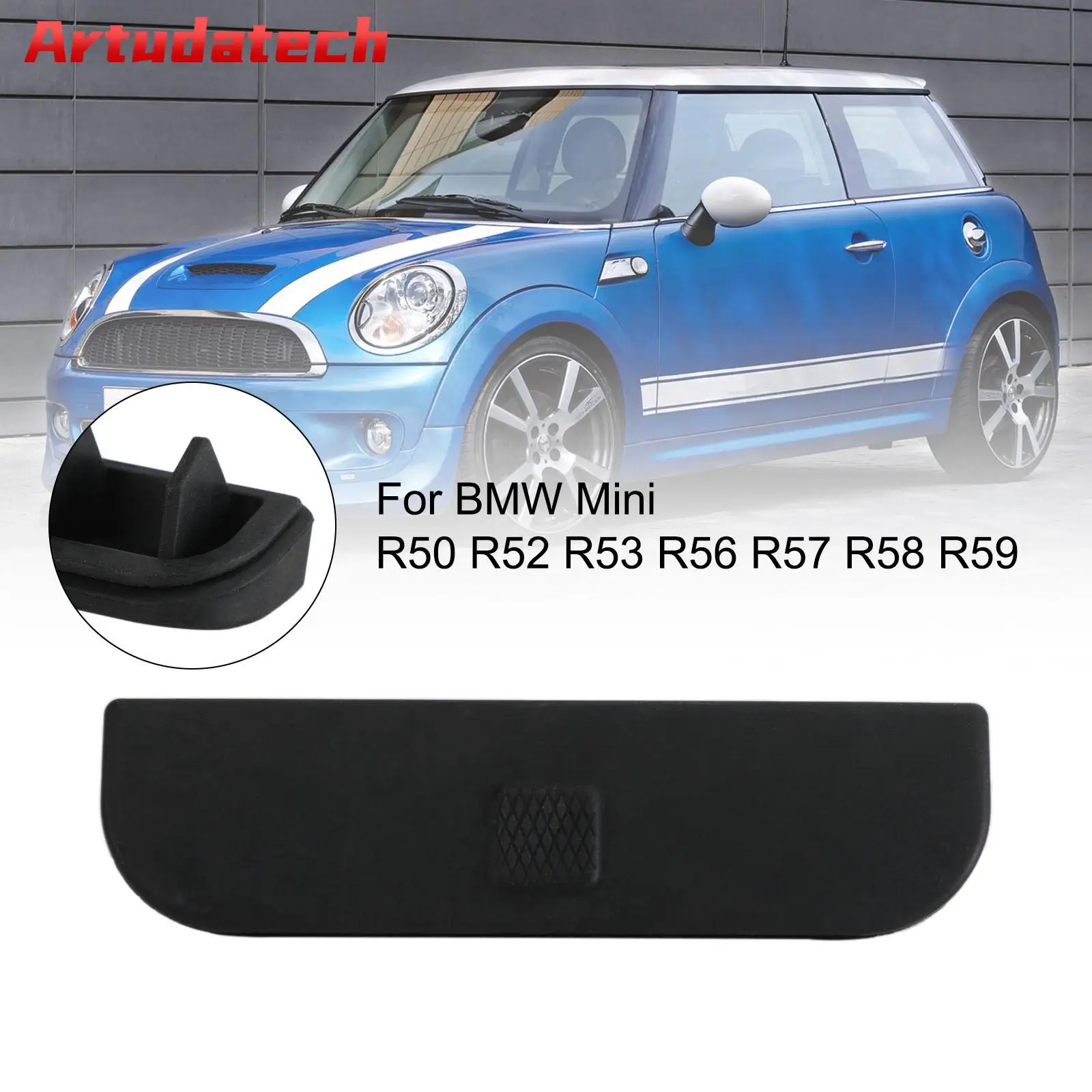 

Artudatech Rear Door Switch Rubber Cover Pad Handle Fit For BMW Mini R52 R53 R56 R57 R58 R59 Car Accessories