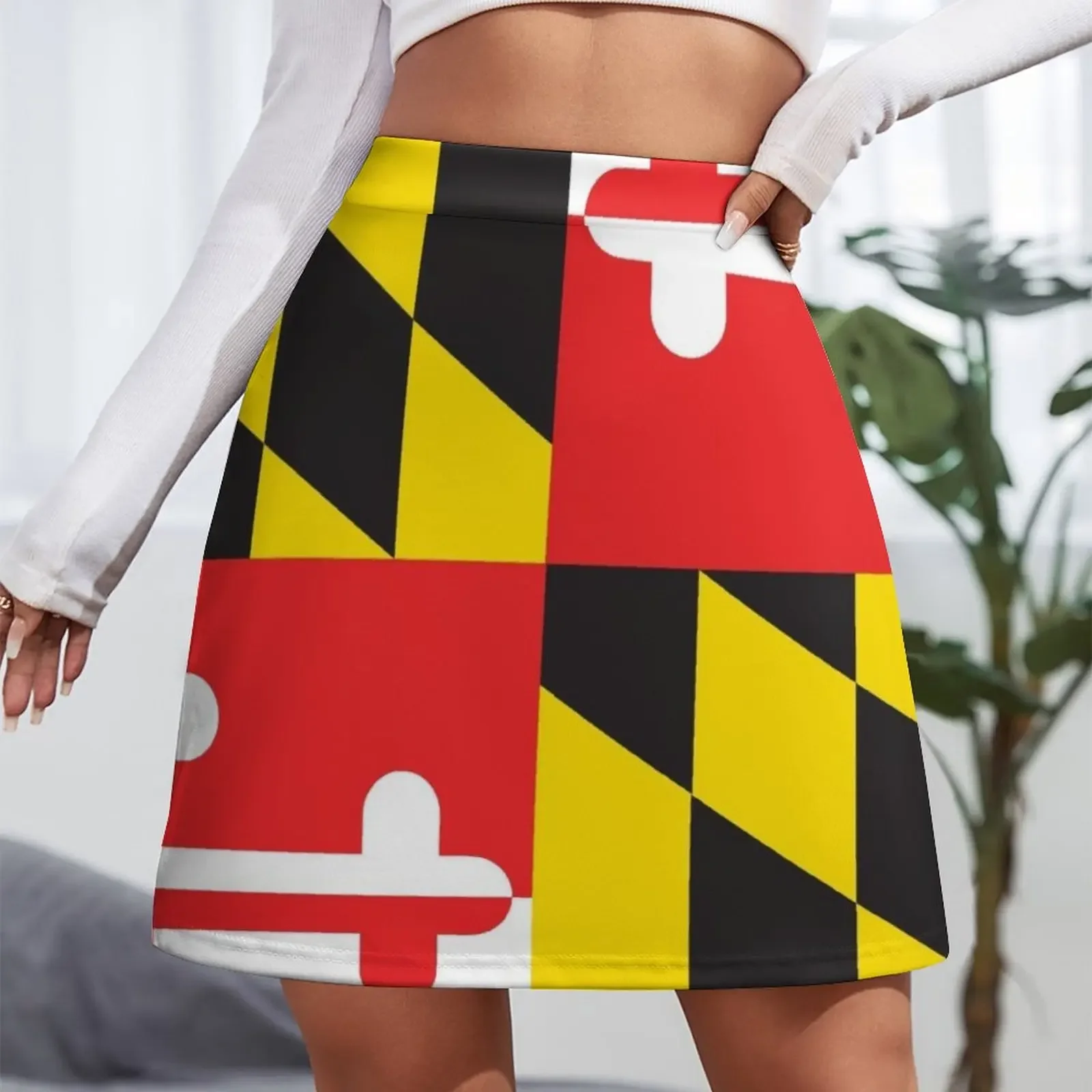 MARYLAND FLAG Mini Skirt Short women′s skirts new in dresses skirt women women's clothing korea stylish