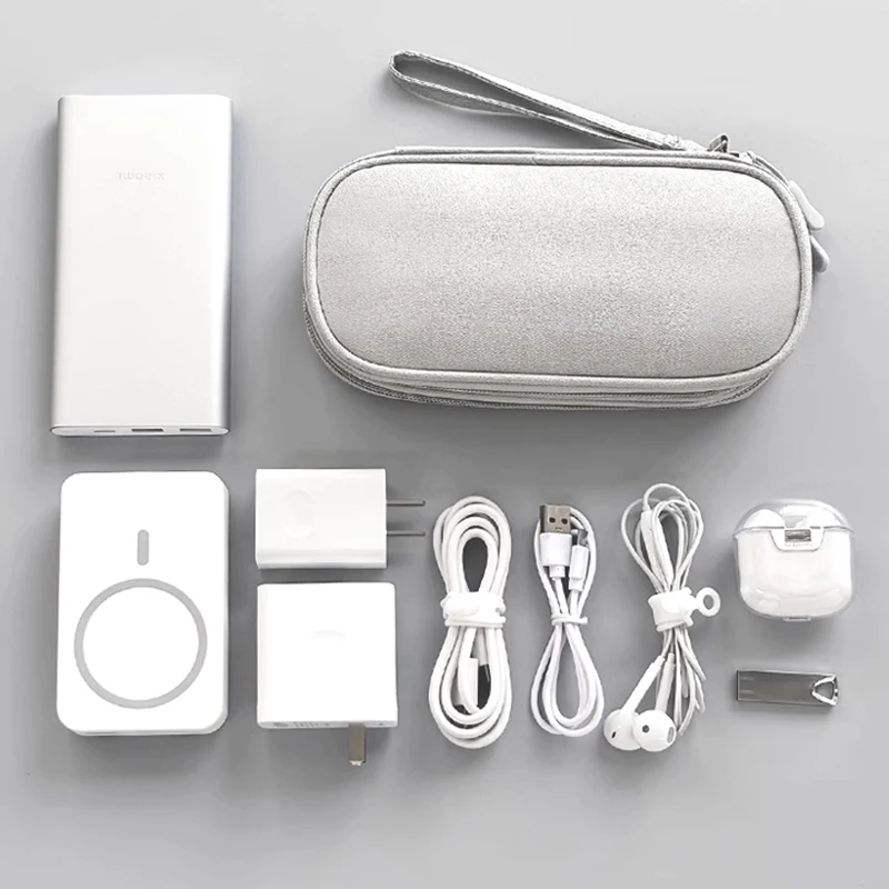

Data Cable Storage Bag Waterproof Portable Carry Case Layers Storage Bag Travel Organizer Bag for Cable Cord USB Charger
