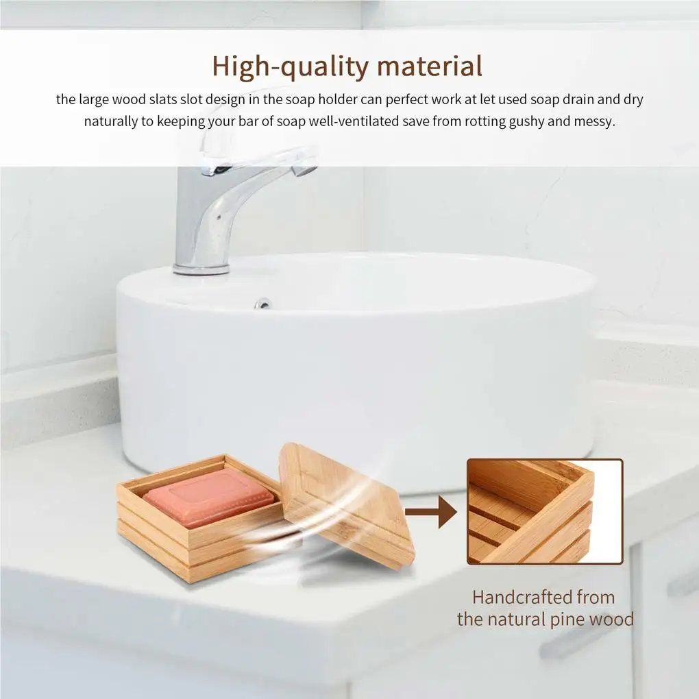 Bamboo Soap Box Convenient Lightweight Tray Holder Durable Storage Rack Container Handcraft Bathtub Soap Dish Home