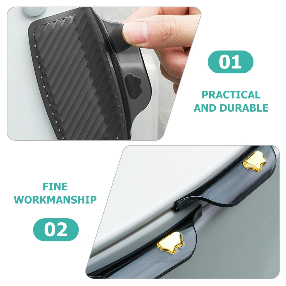 

Toilet Lid Lifter 4 Sets Round Raised Portable Cover H les Lavatory Lifters Touch Miss Plastic Durable Easy Install Suitable