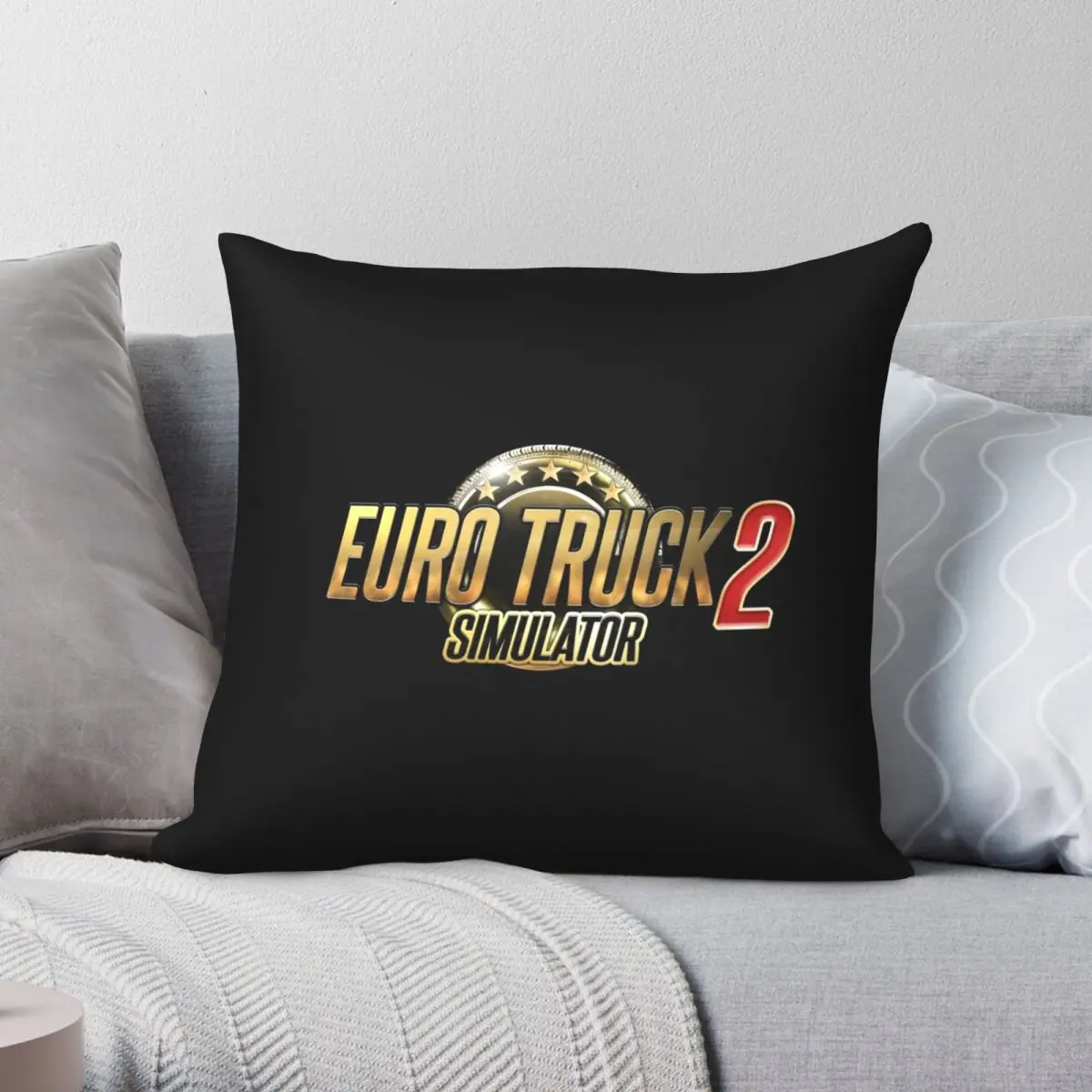 Euro Truck Simulator 2 Pillowcase Polyester Linen Velvet Creative Zip Decor Sofa Seater Cushion Cover