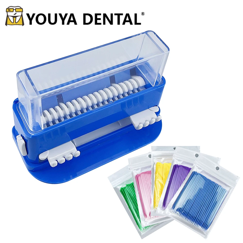 

Dental Micro Applicator Dispenser Dental Cotton micro brush Tip Bendable Sticks Dentist Material Applicator box Lab Tools