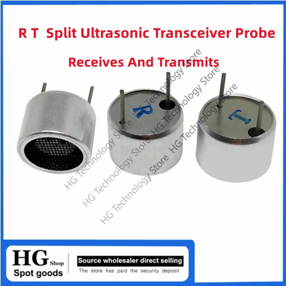 10PCS/Lot TCT40 10mm 40KHZ 10mm ultrasonic sensor probe 40KHz receiving and transmitting split black metal shell ranging TCT10