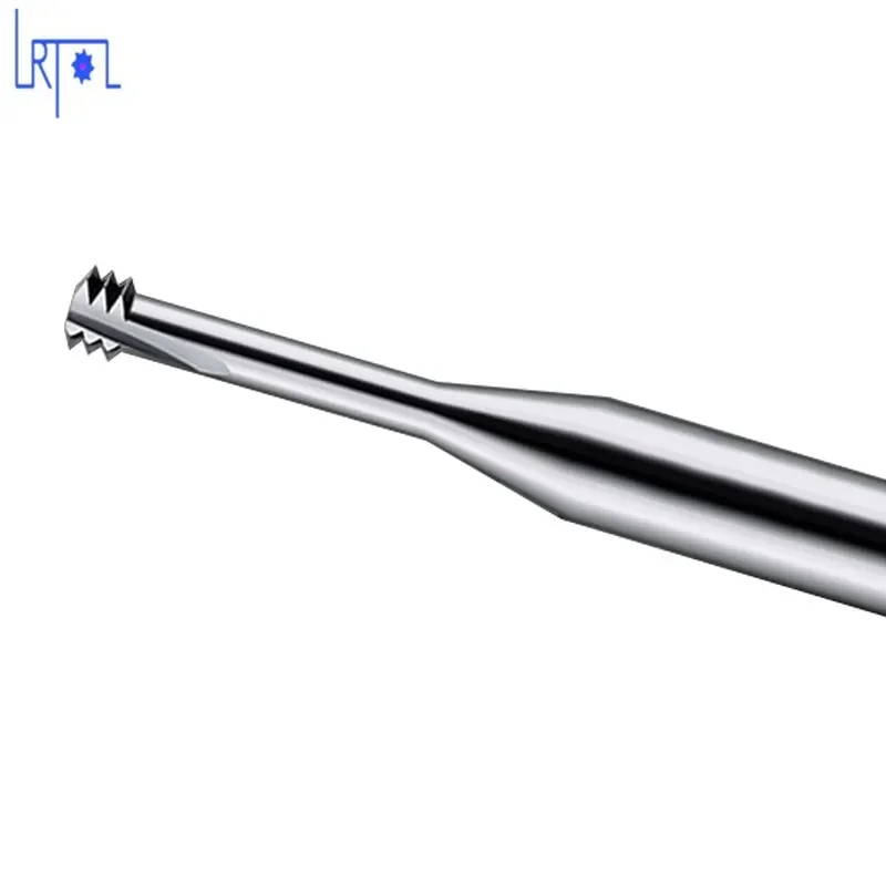 Fresa de extremo de rosca de micro carburo de 3 dientes M1 M1.2 M1.4 M1.6 M2 M2.5 M3 M4 M5 M6 M8 M10, fresa de hilo flautas cortas