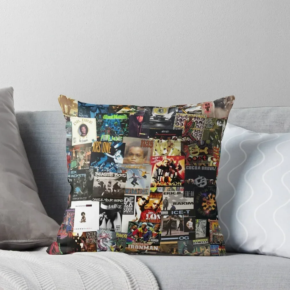 

90's Hip Hop Classics Album Cover Pattern Throw Pillow christmas supplies Cusions Cover Cushions Cover pillow