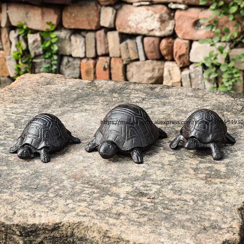 

Cross-Border Vintage Cast Iron Metal Animal Turtle Decoration Home Porch Decorative