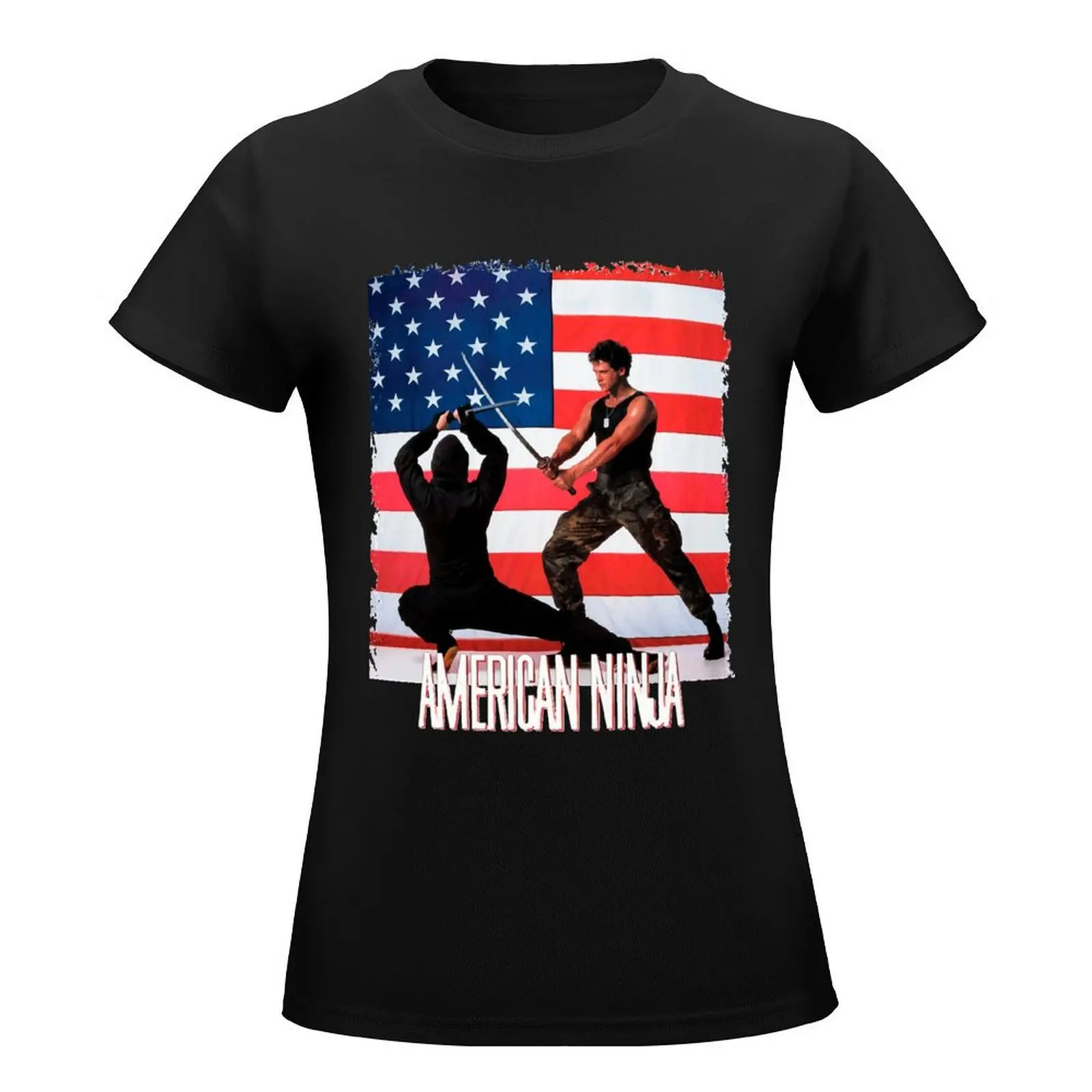 American Ninja Martial Arts Michael Dudikoff Black Star Classic T Shirt T-Shirt animal prinfor T-shirts for Women