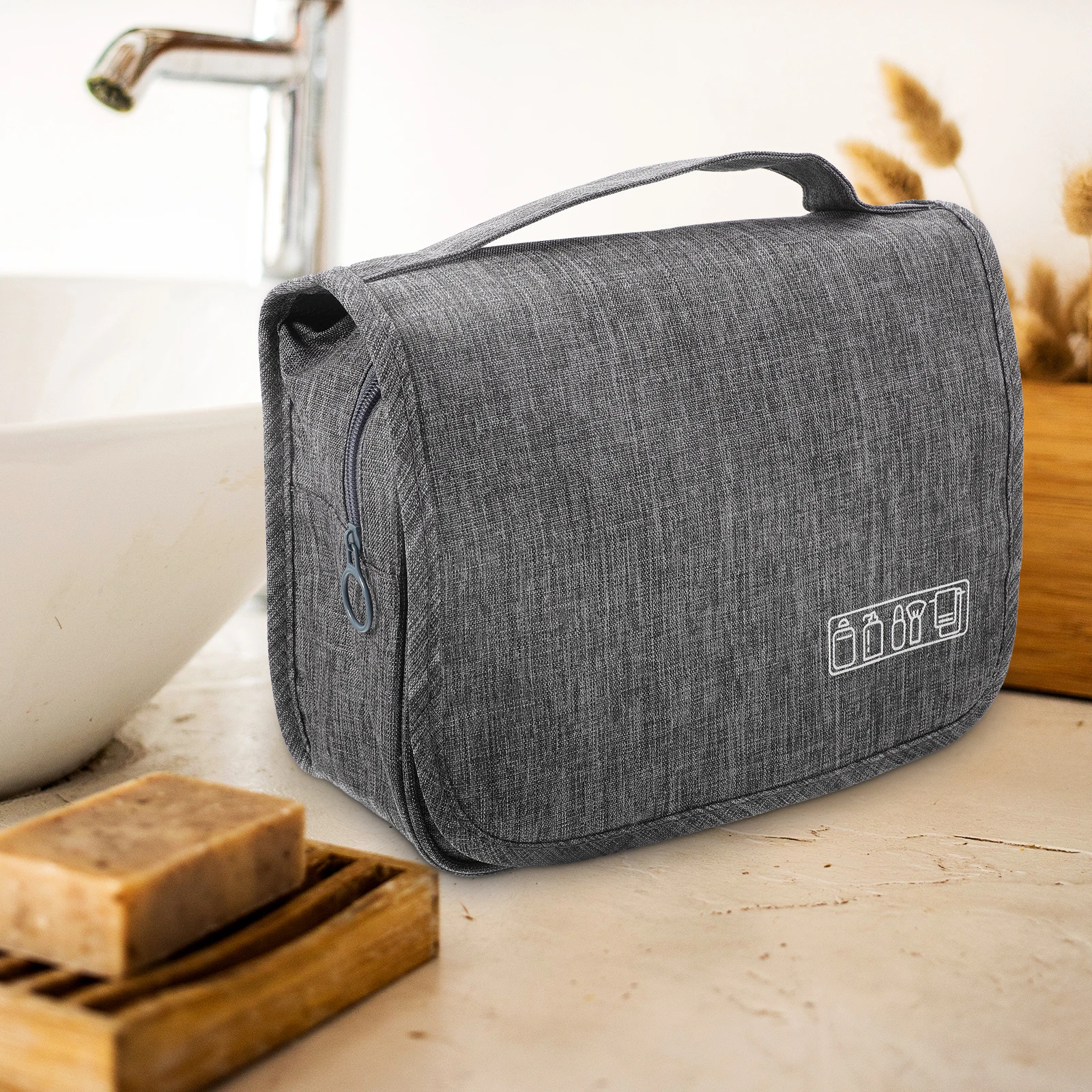 

Large Capacity Hanging Toiletry Bag Foldable Travel Organizer Portable Wash Kit For Men Women Multipurpose Makeup Bag
