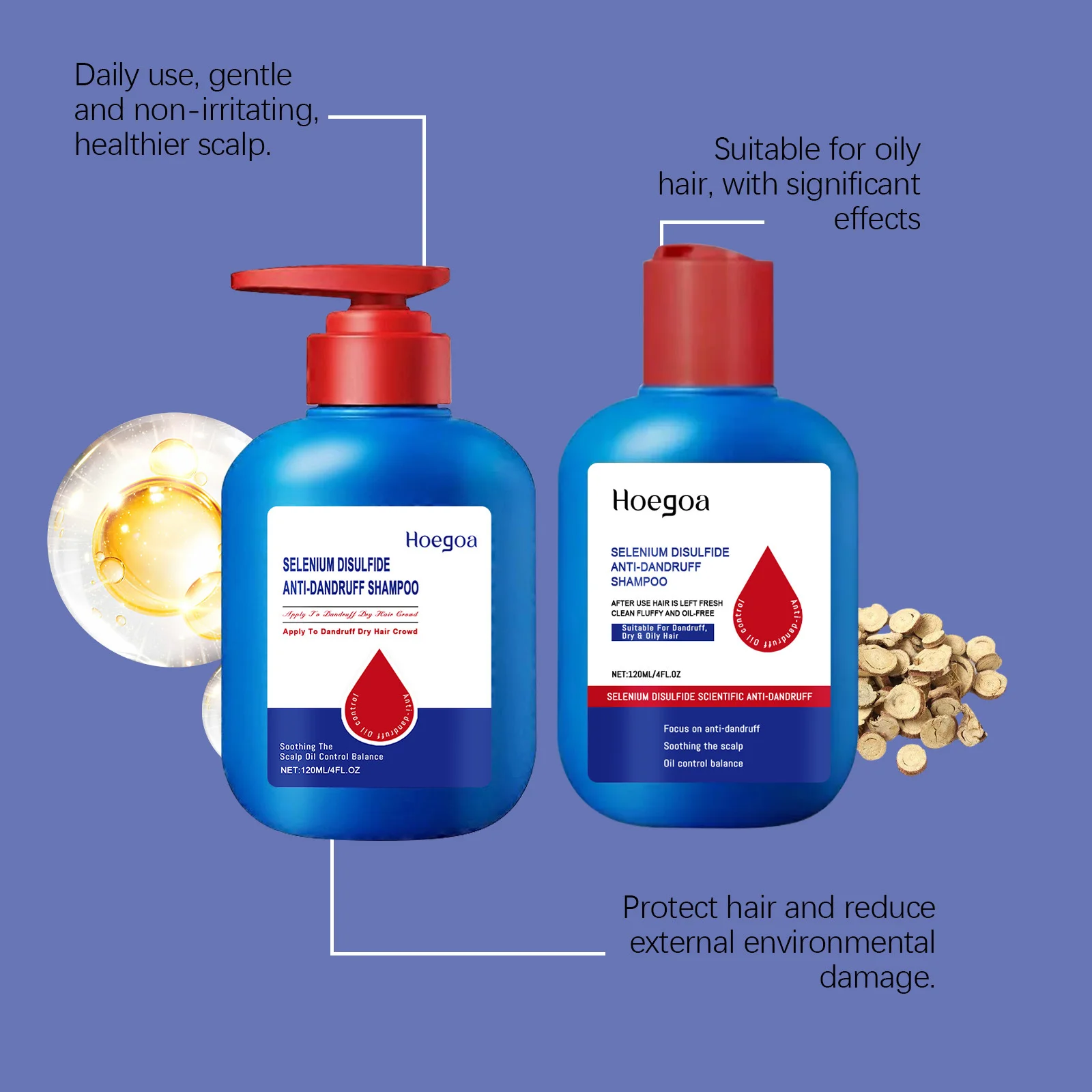 Oil Control Shampoo Reduce Dandruff Deep Cleansing Enhance Hair Luster Maintain Scalp Health Strengthen Roots Refreshing Shampoo