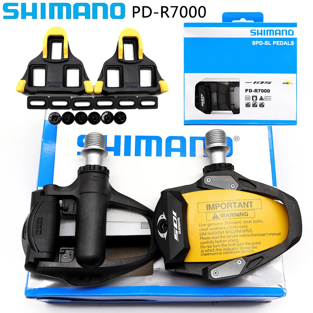 SHIMANO SPD-SL Bicycle Pedal PD R7000 Single Sided Carbon Fibre for Road Bike with SH11 Cleats Original Bicycle Parts