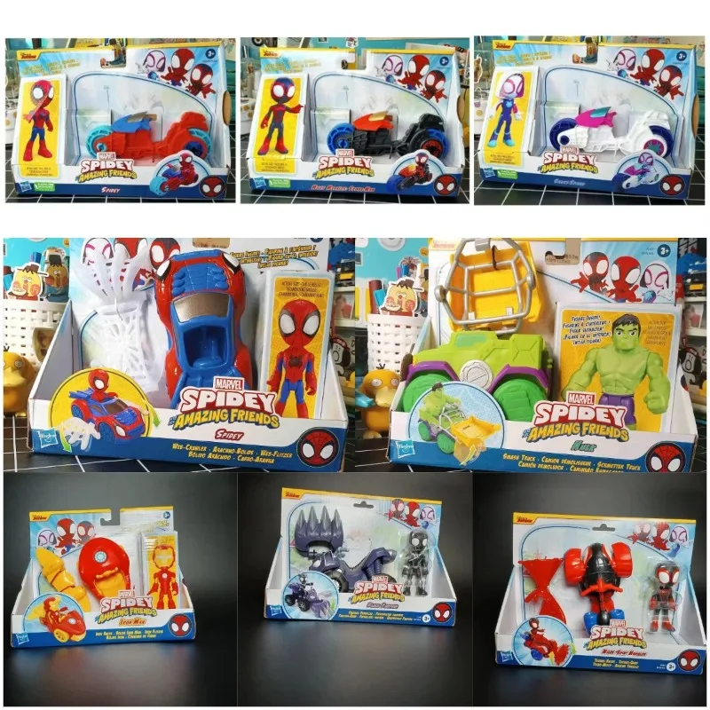 Hasbro Original Marvel Spiderman Spidey and His Amazing Friends Web Squad Superhero Adventures Q Version Action Figure Toy Gift