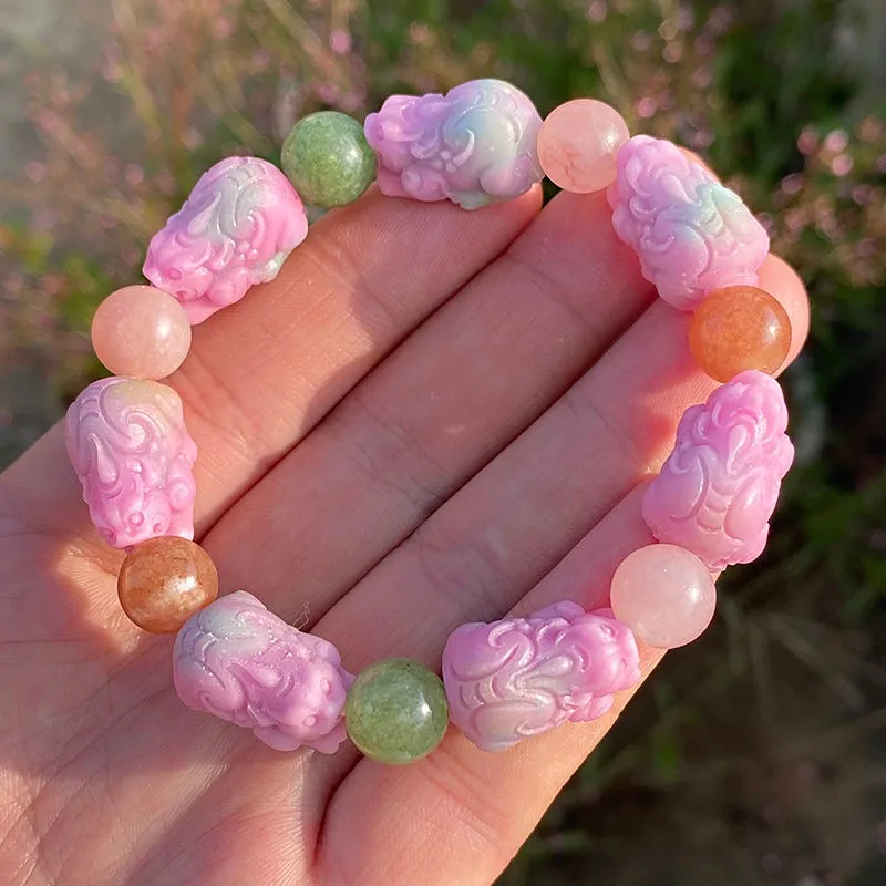 

Новый натуральный браслет Pixiu для мужчин и женщин, модный и универсальный браслет.