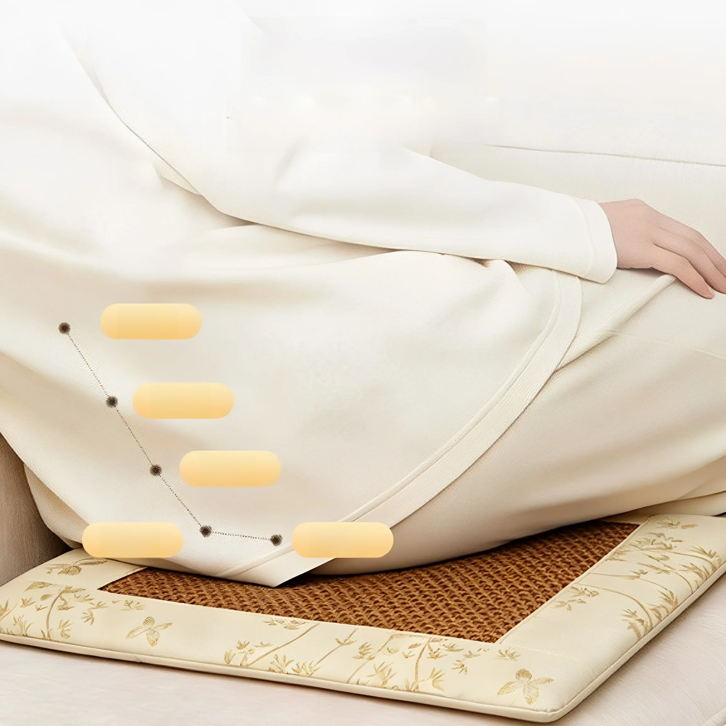 Office Use Reed Mat Chair Pad Slip Resistant Breathable Moxibustion Herbal Medicine Summer Single  Sofa Cushion