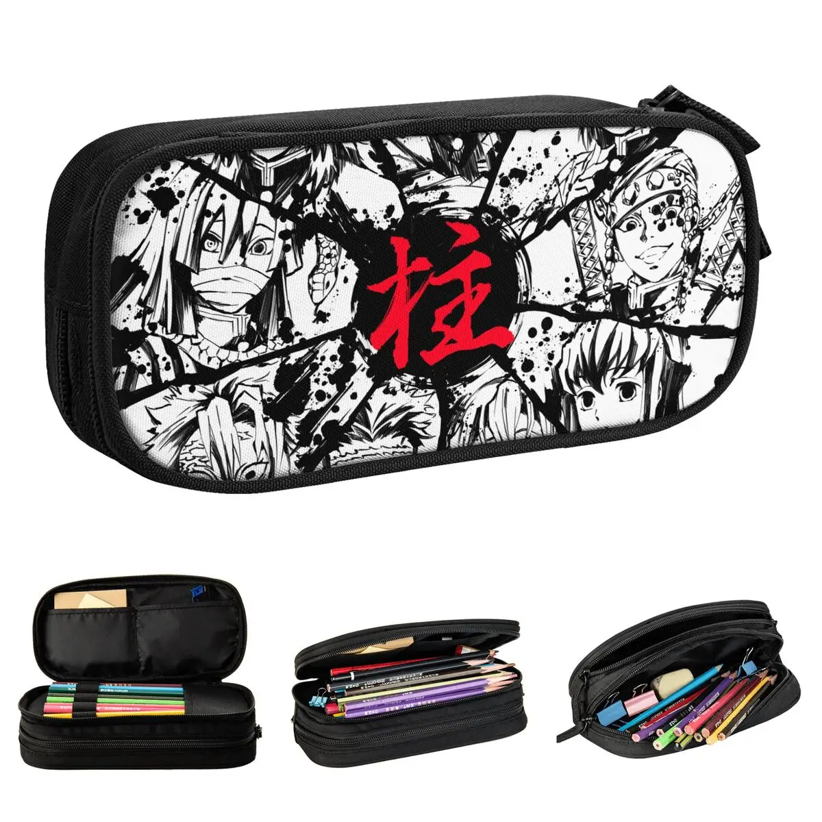 Kimetsu No Yeyang Kotak Pensil Anime Jepang Manga Kotak Pensil Tempat Pena untuk Tas Penyimpanan Besar Perlengkapan Sekolah Hadiah Alat Tulis