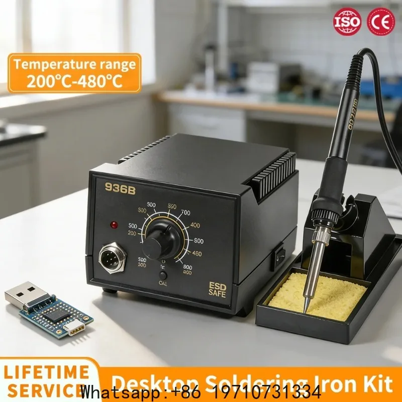 9-in-1 Soldering Iron Kit 936 60W Digital Soldering Station with Adjustable Temp for Electronics Phone PCB Circuit Board Repair