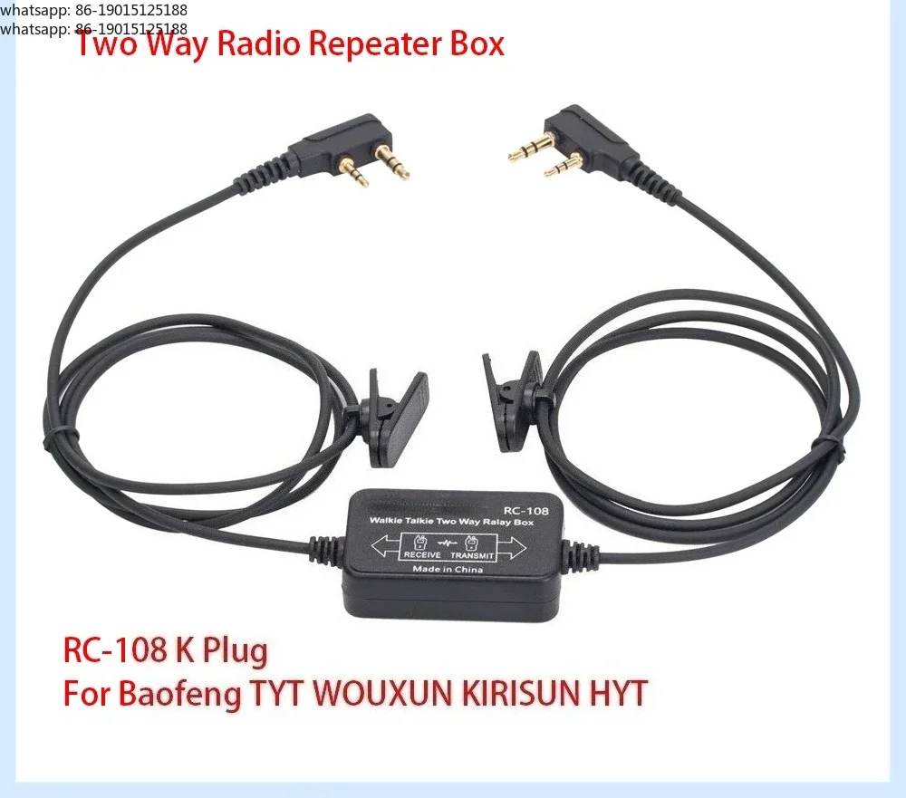 RC-108 Repeater for Handheld Radios - Easy Range Boost for BF-888S, UV-5R, TYT GT-3, Wouxun with No Power Needed