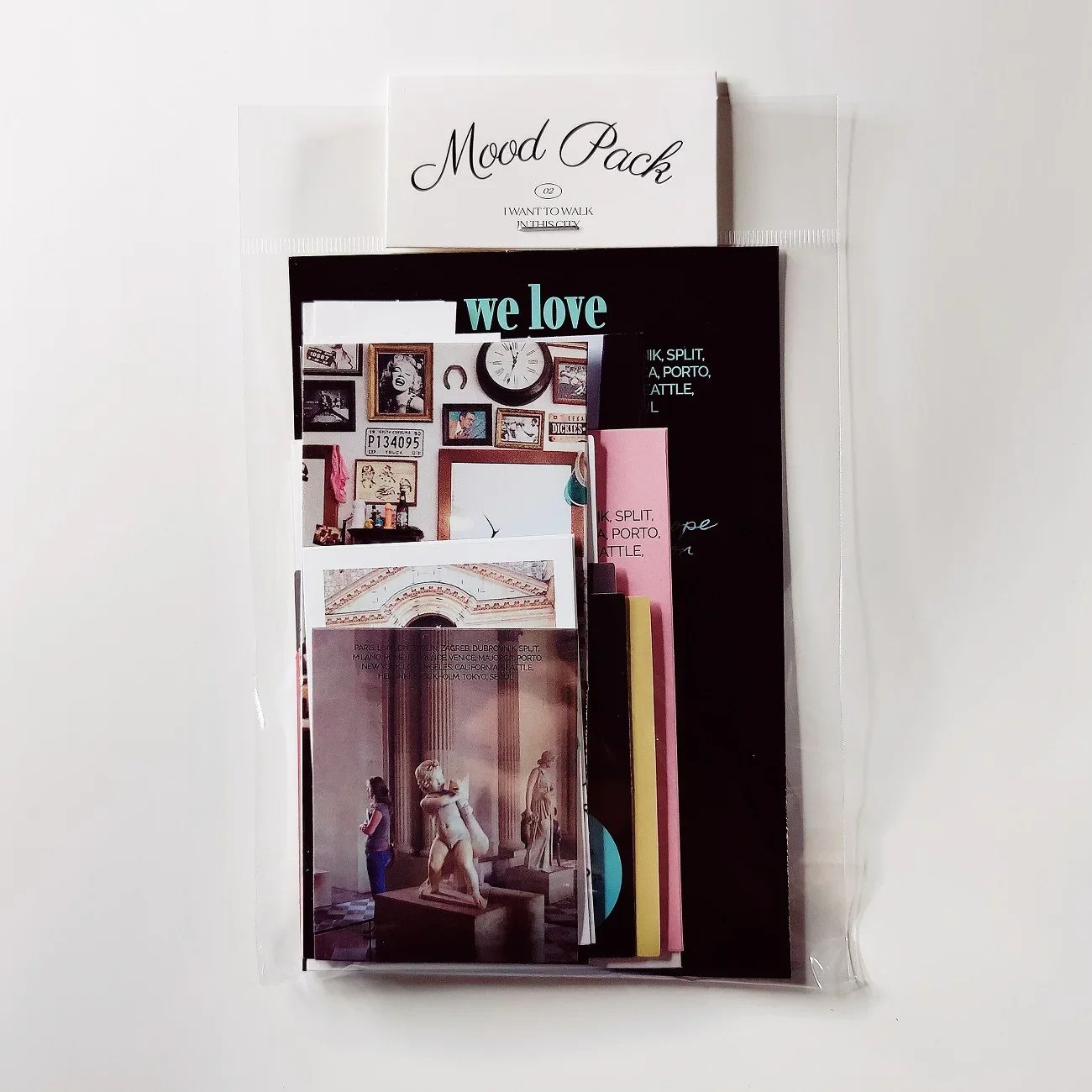 الكورية Moodpack نفس النمط مذكرات ملصقات OAB ملصق حزمة الجملة موضوع المواد الزخرفية ملصق Ins اللوازم المكتبية