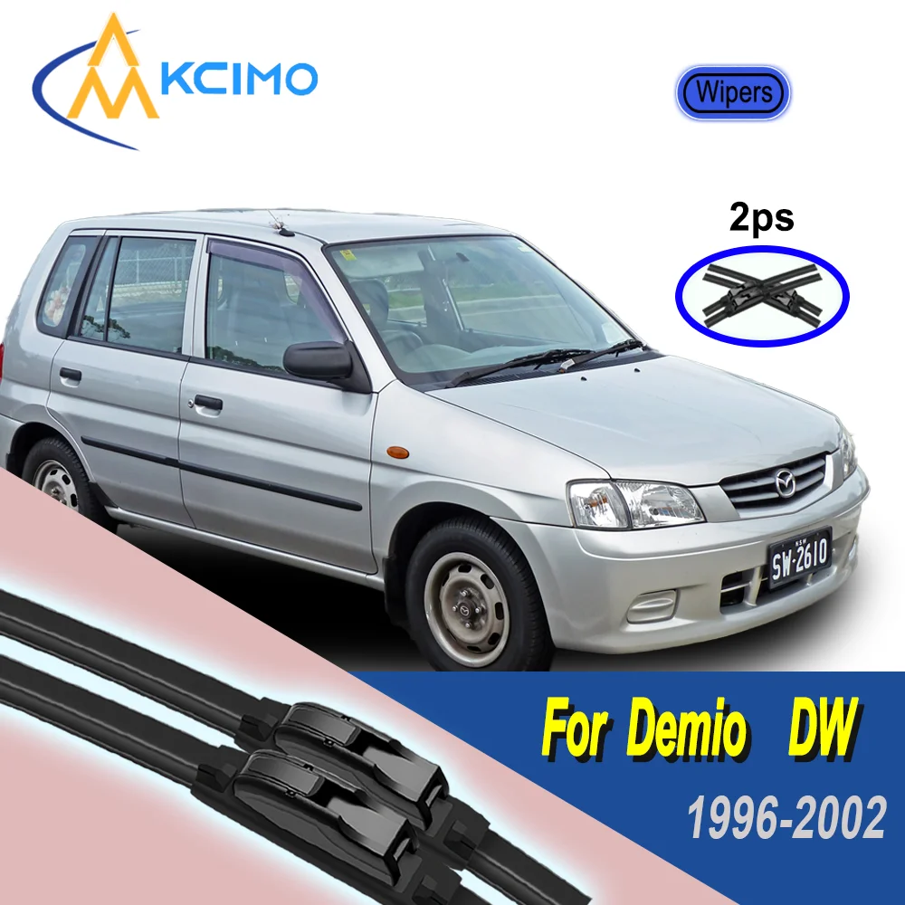 

2PCS Bracketless Wiper Blades for Mazda Demio DW 1996-2002 All-Weather Silent Exact Fit Windshield Car Accessories 2002 2001