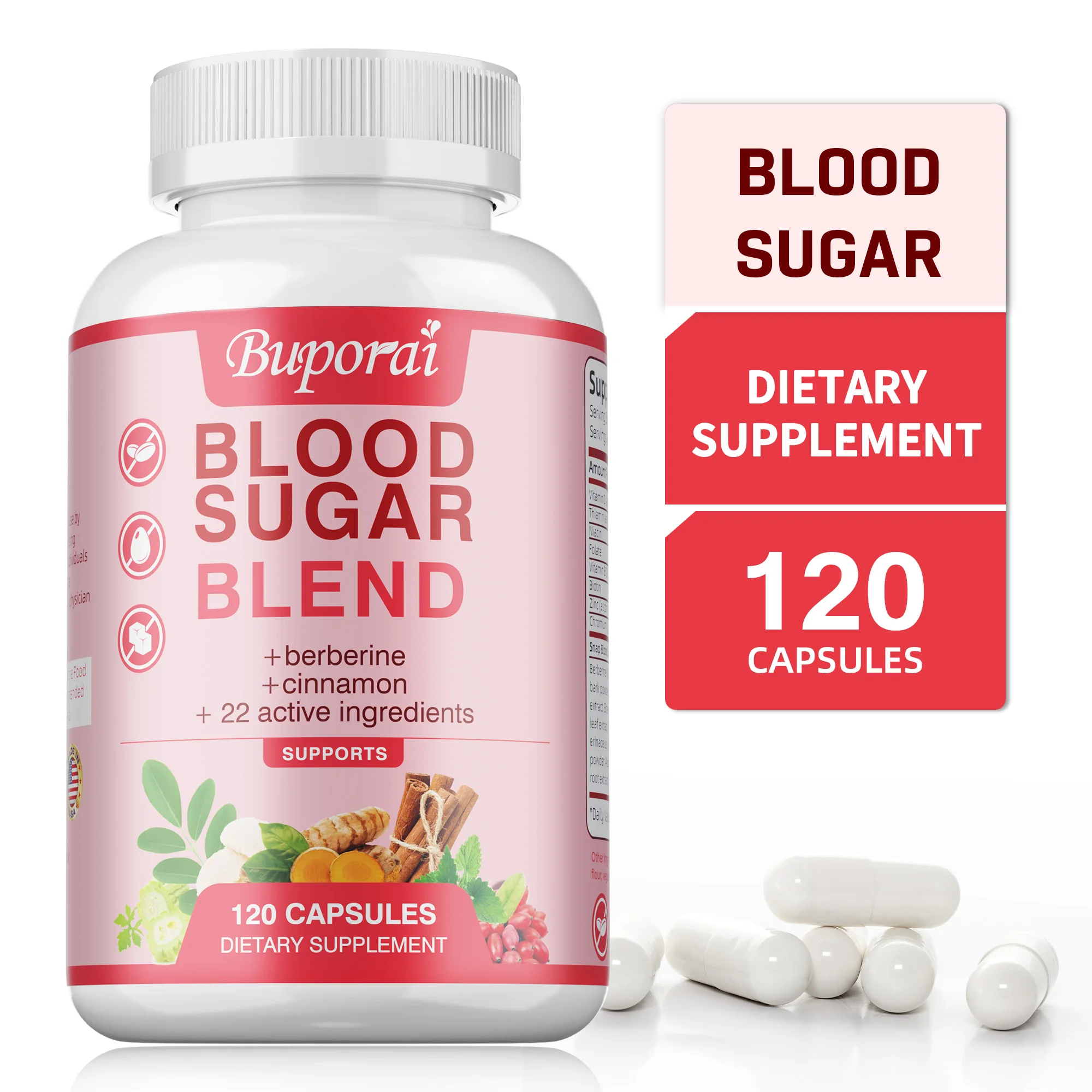 

Blood Sugar Blend - Promotes Cardiovascular Health and Blood Circulation, Balance Blood Pressure, Enhance Immunity