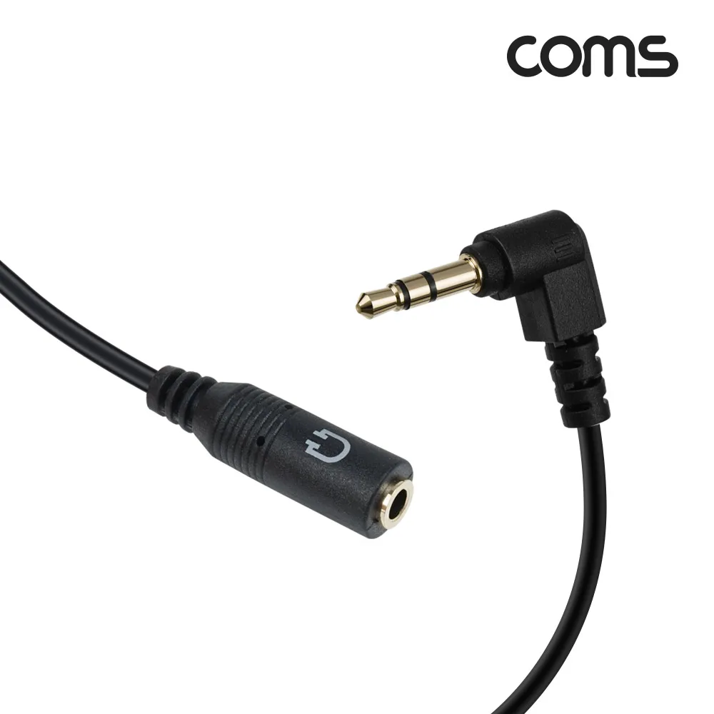 Coms BD048 stereo earphone conversion cable gender 3 pole to 4 pole 10cm