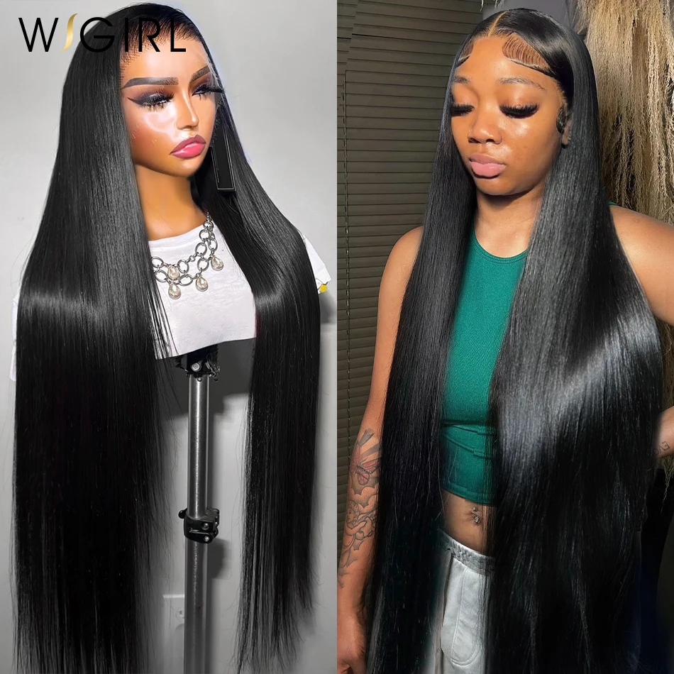 Wigirl 250% Bone Straight 13x4 Lace Front Human Hair Wig HD Transparent Remy 13x6 Lace Frontal Wig Human Hair For Women